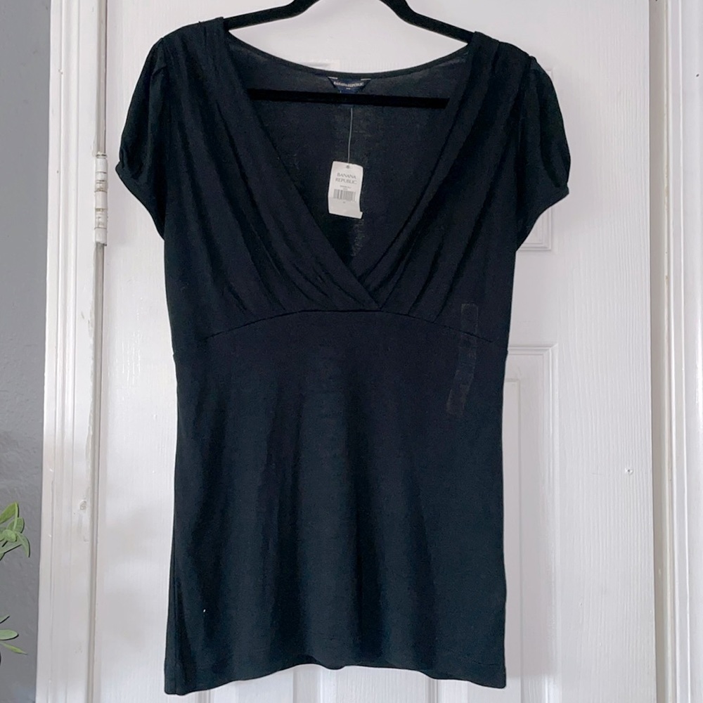 Black V Neck Blouse